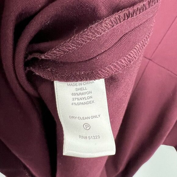 1. State Burgundy Long Sleeve Sheath Dress M - Picture 5 of 6